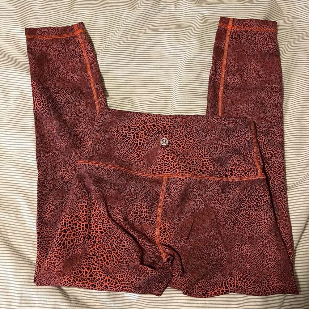 Lululemon Red Patterned Leggings